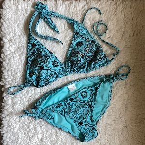 Xhilaration paisley bikini. Teal & Brown. NWOT.